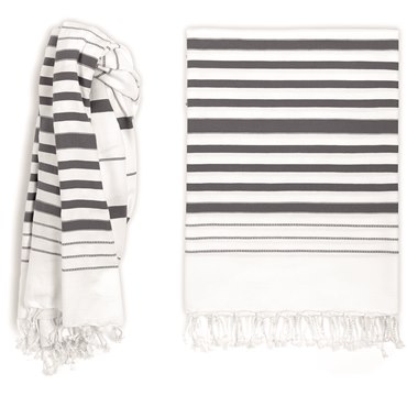Пештемаль, Hamam, Marine, 100x180, Белый/темно серый (White / Dark Gray), 1 шт. Пештемаль, Hamam, Marine, 100x180, Белый/темно серый (White / Dark Gray), 1 шт.